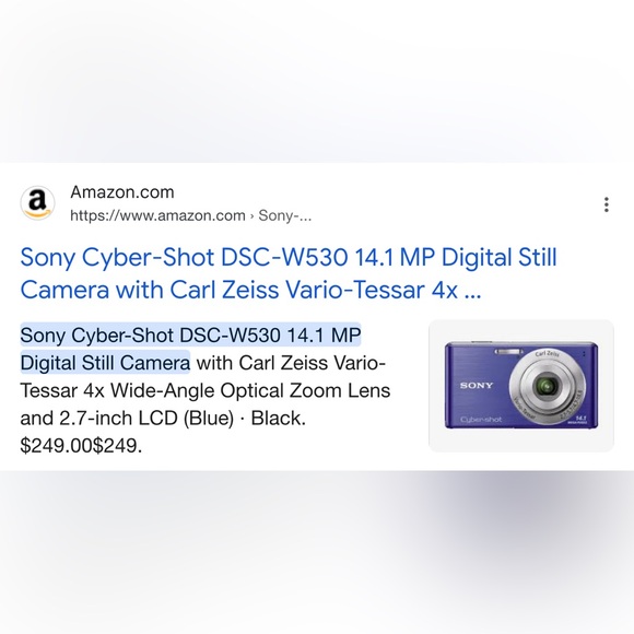 Sony Cyber-shot Dsc-w530 14.1 Megapixel Compact Camera - Picture 8 of 16